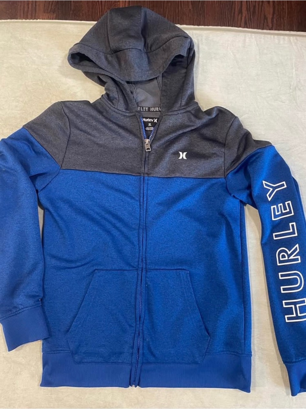 Hurley Full-Zip Hoodie with Sleeve Logo